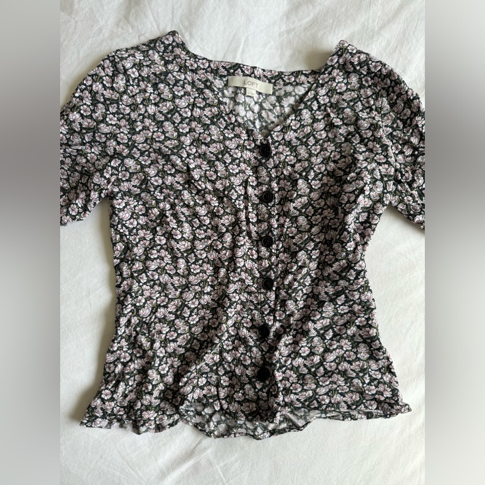 Button down floral top